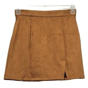 New Fashion Womens Medium PolySpandex Sueded Pleated Short Skirt